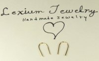 Arc Earrings, U earrings,Open hoop earrings, Gold Arc Earrings or Sterling Silver