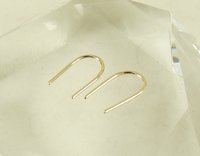 Arc Earrings, U earrings,Open hoop earrings, Gold Arc Earrings or Sterling Silver