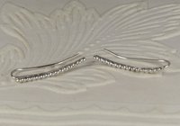 Ear Climber,  Sterling Silver Earring,  Bead earring