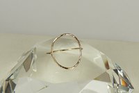 Open Circle ring, Karma Ring, Big Circle Ring,18 gauge Gold Filled Wire,O Ring