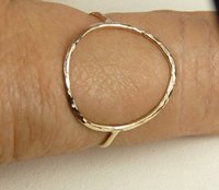 Open Circle ring, Karma Ring, Big Circle Ring,18 gauge Gold Filled Wire,O Ring