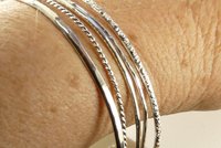 Bangle, Pattern Bangle, Sterling Silver Bangle,3 Bangles