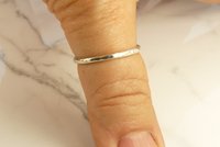 Thumb Ring-Wedding Ring-Sterling Silver ring,Hammered ring, 14 gauge