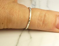 Thumb Ring-Wedding Ring-Sterling Silver ring,Hammered ring, 14 gauge