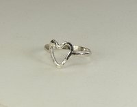 Pinky Ring,Knuckle Ring,Midi Ring, Heart ring,Sterling Silver