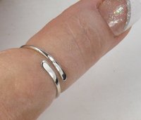 Thumb Ring, Bypass ring, Smooth Wrap Ring, Midi Ring 16 gauge wire