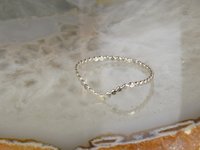 Thumb Ring, Beaded Chevron ring, Sterling Silver ring,  Midi Ring