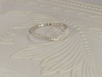 Thumb Ring, Beaded Chevron ring, Sterling Silver ring,  Midi Ring