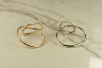 Thumb Ring, Gypsy Ring, Bohemian Ring, Swirl Ring, Sterling Silver or Gold Filled ring,Modern ring