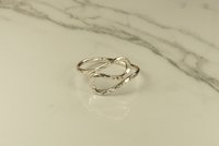 Thumb Ring, Gypsy Ring, Bohemian Ring, Swirl Ring, Sterling Silver or Gold Filled ring,Modern ring