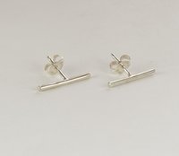 Bar Stud Earrings,  Sterling Silver Line Earrings,  Boho Earrings-20 gauge wire