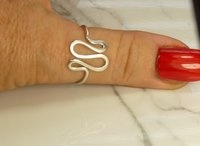 Thumb Ring, Bohemian Ring, Swirl Ring-Wavy Ring-Sterling Silver or Gold Filled ring