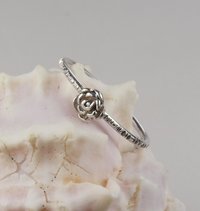 Rose Ring-Sterling Silver Rose ring-18 gauge- Silver Ring-Silver Ring