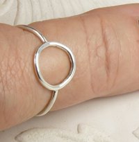 Karma Circle ring, Purity Ring, Sterling Silver Ring 16 gauge