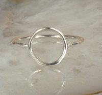 Karma Circle ring, Purity Ring, Sterling Silver Ring 16 gauge