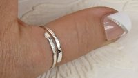 Bypass Ring ,16 Gauge,Thumb Ring, Sterling Silver ring,  Minimalist Ring,Midi ring