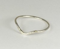 Chevron Ring,Minimal Jewelry, Thumb ring,  16 gauge, sterling silver