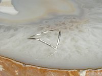 Chevron Ring, midi Ring,Thumb Ring, 16 gauge sterling silver