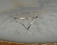 Chevron Ring, midi Ring,Thumb Ring, 16 gauge sterling silver