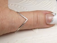 Chevron Ring, midi Ring,Thumb Ring, 16 gauge sterling silver