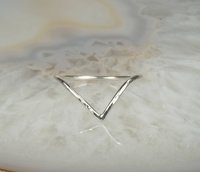 Chevron Ring, midi Ring,Thumb Ring, 16 gauge sterling silver