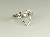 Sterling Silver Ring, Heart ring, Midi Ring, Boho Style Rings