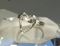 Sterling Silver Ring, Heart ring, Midi Ring, Boho Style Rings