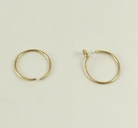 Gold nose ring, 20,22 gauge Ring, lightweight ,Thin ring