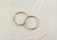 Hoop Earrings,  Conch Piercing- Tiny Hoops, 20 gauge wire, Gold  or Sterling silver earrings