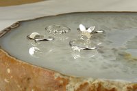 Toe Ring, Sterling Silver, Crescent Moon Toe ring, Adjustable Ring, Body Jewelry