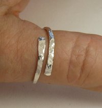 Crossover Ring,Adjustable  Ring,14 Gauge, Sterling Silver,Men's or women's Ring, Boho ring