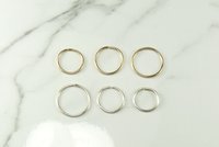 Hoop Earrings, One Pair, Sterling Silver or Gold Filled earrings-20 gauge, Small Hoops