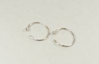Nose Ring,  Sterling Silver Ring,Ball End nose rings ,20 gauge wire