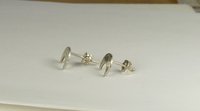 Crescent Moon Earrings, Stud Earrings, Sterling Silver Earrings