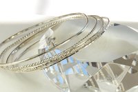 Bangles,Sterling Silver Bangles, 4  Bangles