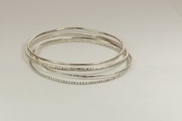 Bangles,Sterling Silver Bangles, 4  Bangles