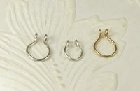 Septum Ring, Fake Septum, Sterling Silver-Gold nose ring-Faux Nose Ring