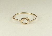 Love Knot Ring, Stacking Ring. 18 gauge Gold wire,Promise ring
