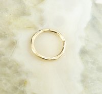 Gold Septum Ring- 18 Gauge Nose Ring-Goldfilled  Ring, Hammered 10 mm 9mm 8mm