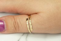 Thumb Ring, Bypass ring, Gold Filled ring, 16 Gauge Adjustable  Ring, Midi ring