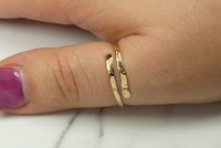 Thumb Ring, Bypass ring, Gold Filled ring, 16 Gauge Adjustable  Ring, Midi ring