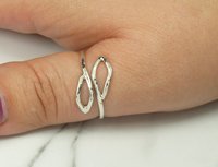 Wrap Ring,Thumb Ring, Adjustable Leaf Ring, Sterling Silver