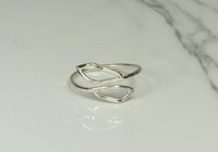 Wrap Ring,Thumb Ring, Adjustable Leaf Ring, Sterling Silver