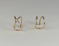 Criss Cross, Double Wire Cuff Earring, 18 Gauge, Gold Filled Earring,Helix Ear Cuff,  Boho earring