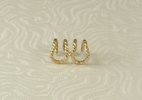 Ear Wrap, Cuff Earring,Non Pierced, 4 Wire Gold Earring,  Boho earring
