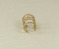 Ear Wrap, Cuff Earring,Non Pierced, 4 Wire Gold Earring,  Boho earring