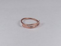 Copper Bypass ring, Copper ring,  Midi Ring, Hammered 16 gauge wire, Arthritis Ring