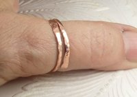 Copper Bypass ring, Copper ring,  Midi Ring, Hammered 16 gauge wire, Arthritis Ring