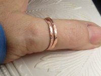 Copper Bypass ring, Copper ring,  Midi Ring, Hammered 16 gauge wire, Arthritis Ring
