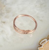Copper Bypass ring, Copper ring,  Midi Ring, Hammered 16 gauge wire, Arthritis Ring